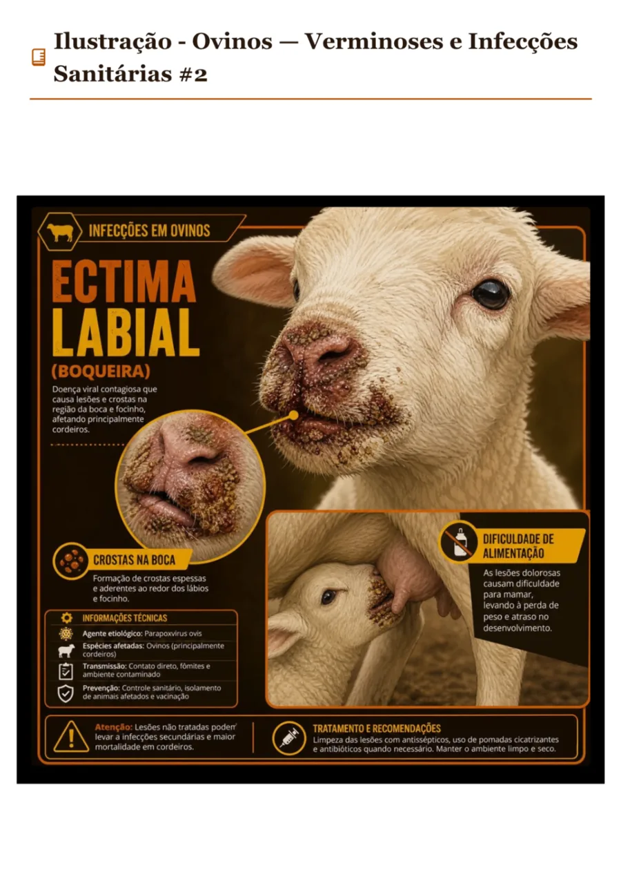 Ectima Labial — Ovinos