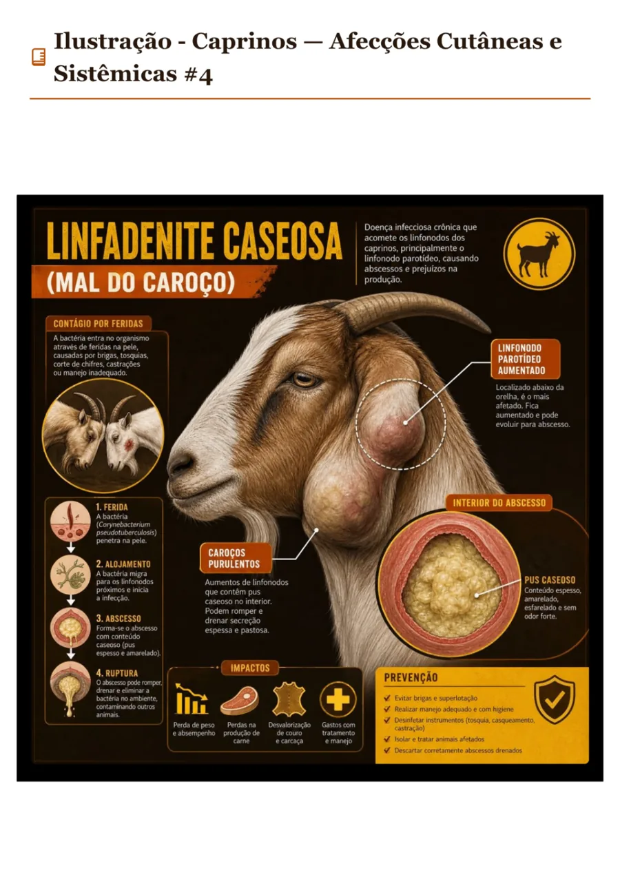 Linfadenite Caseosa — Caprinos