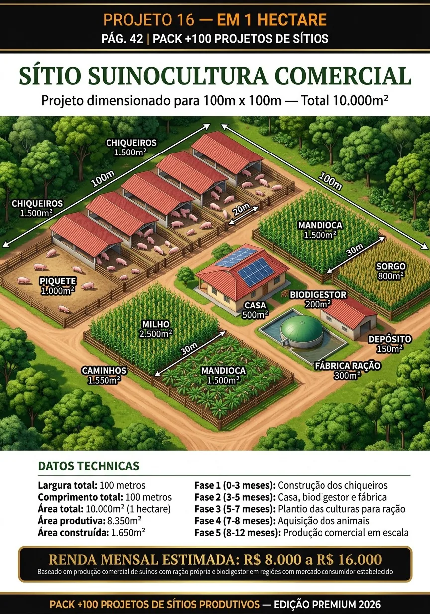 Sítio Suinocultura Comercial
