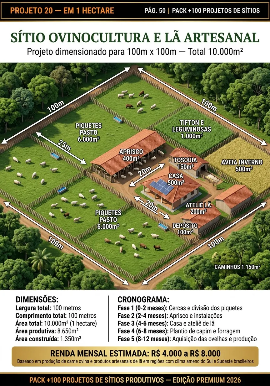 Sítio Ovinocultura e Lã Artesanal